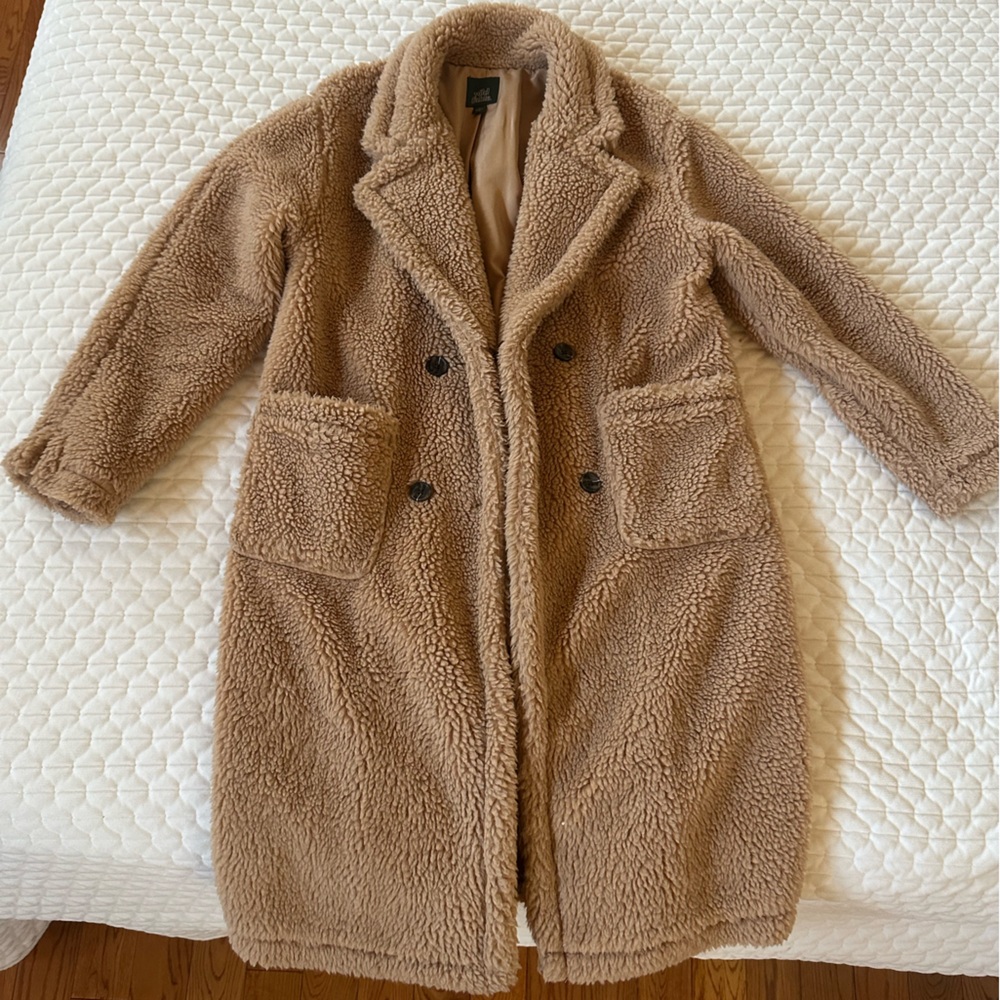 Women’s Wild Fable Tan Teddy Coat